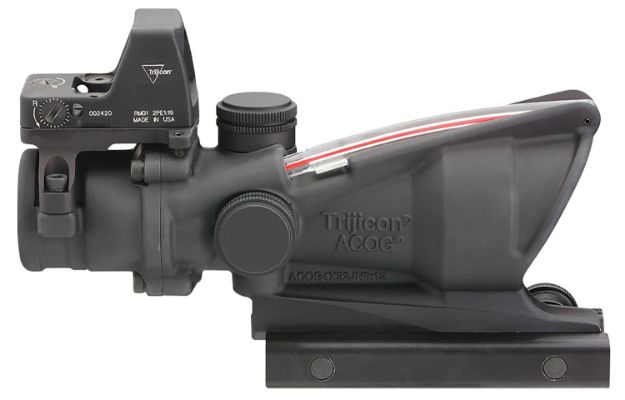 Picture of Trijicon 100550 ACOG Combo Matte Black 4x32mm Illuminated Red Crosshair .223 BDC Reticle