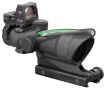 Picture of Trijicon 100552 ACOG Combo 4x 32mm Obj 36.80 ft @ 100 yds FOV Matte Black Finish Dual Illuminated Green Crosshair 223 Ballistic, RMR Type 2 3.25 MOA