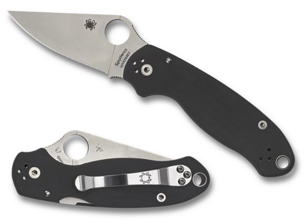 Picture of Spyderco C223GP Para 3  2.95" Folding Clip Point Plain Satin CPM S45VN SS Blade/ Black G10 Handle Includes Pocket Clip