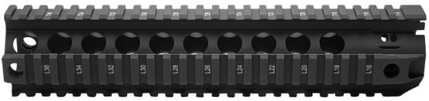 Picture of BCM QRF10556BLK QRF Handguard 10" Free-Floating Style Made of Aluminum with Black Anodized Finish & Picatinny Rial for AR-Platform