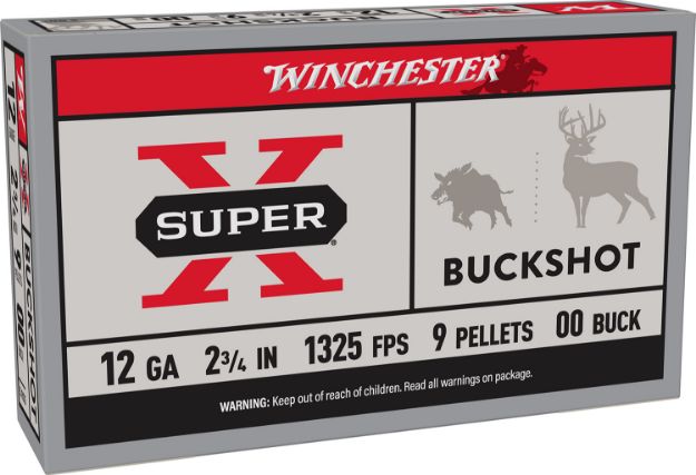 Picture of Winchester Ammo XB1200 Super X  12Gauge 2.75" 9Pellets 00Buck Shot 5 Per Box/50 Case