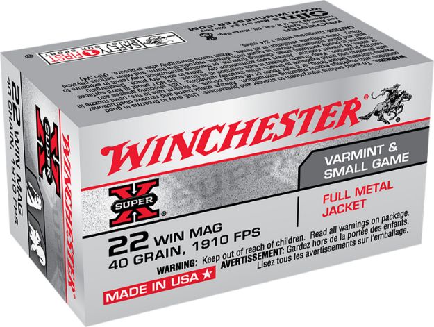 Picture of Winchester Ammo X22M Super X  22WMR 40gr Full Metal Jacket 50 Per Box/40 Case