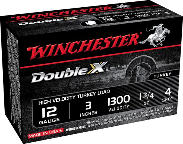 Picture of Winchester Ammo STH1234 Double X High Velocity Turkey 12Gauge 3" 1 3/4oz 4Shot 10 Per Box/10 Case