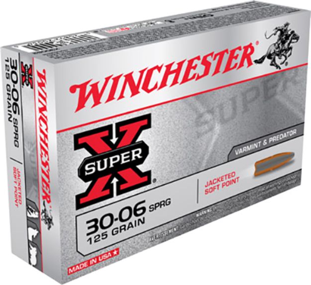 Picture of Winchester Ammo X30062 Super X  30-06Springfield 125gr Pointed Soft Point 20 Per Box/10 Case