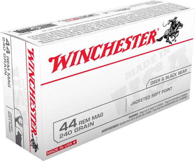 Picture of Winchester Ammo Q4240 USA  44RemMag 240gr Jacketed Soft Point 50 Per Box/10 Case