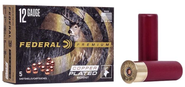 Picture of Federal P15800 Premium Buckshot 12Gauge 3" 1 7/8oz 00BuckShot 5 Per Box/50 Case