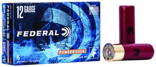 Picture of Federal F130RS Power-Shok  12Gauge 2.75" 1 1/4oz Rifled SlugShot 5 Per Box/50 Case