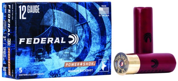 Picture of Federal F13100 Power-Shok Magnum 12Gauge 3" 1 7/8oz 00BuckShot 5 Per Box/50 Case