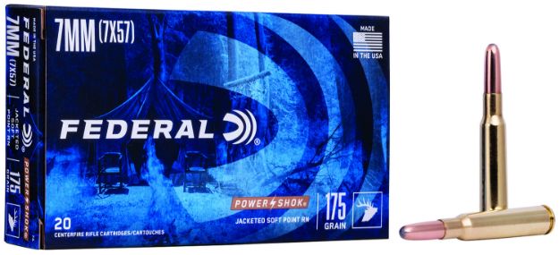 Picture of Federal 7A Power-Shok  7mmMauser 175gr Jacketed Soft Point 20 Per Box/10 Case