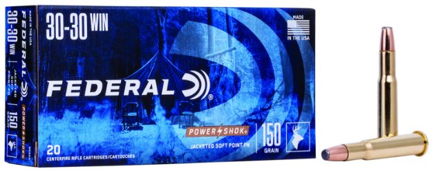 Picture of Federal 3030A Power-Shok  30-30Win 150gr Jacketed Soft Point 20 Per Box/10 Case