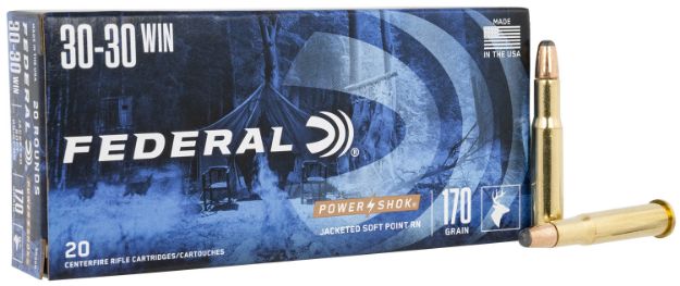 Picture of Federal 3030B Power-Shok  30-30Win 170gr Jacketed Soft Point 20 Per Box/10 Case