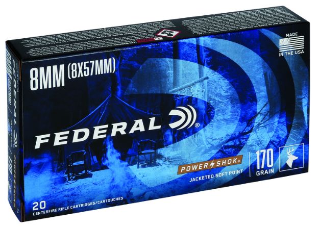 Picture of Federal 8A Power-Shok  8mmMauser 170gr Jacketed Soft Point 20 Per Box/10 Case