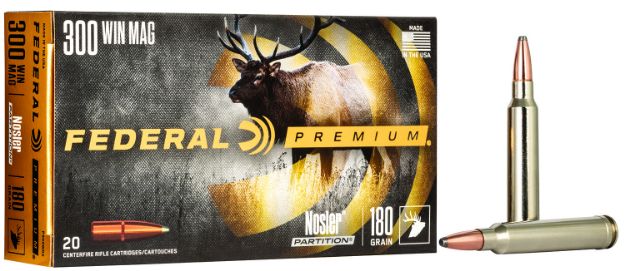 Picture of Federal P300WD2 Premium  300WinMag 180gr Nosler Partition 20 Per Box/10 Case