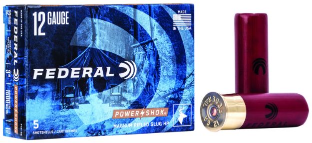 Picture of Federal F131RS Power-Shok Shotshell 12Gauge 3" 1 1/4oz RifledSlug Shot 5 Per Box/50 Case