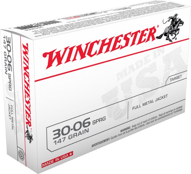 Picture of Winchester Ammo USA3006 USA  30-06Springfield 147gr Full Metal Jacket 20 Per Box/10 Case