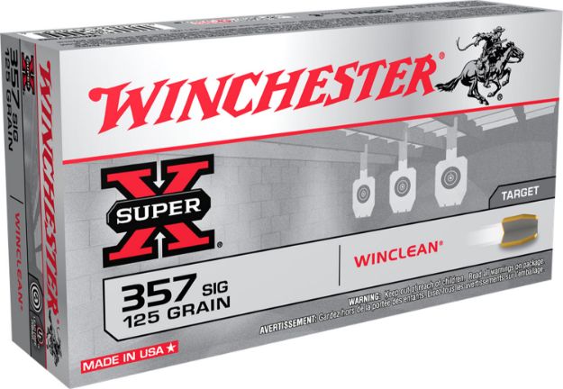 Picture of Winchester Ammo WC357SIG Super X  357Sig 125gr Winclean Brass Enclosed Base 50 Per Box/10 Case