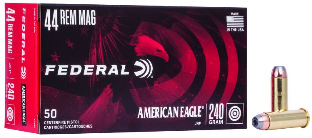 Picture of Federal AE44A American Eagle Handgun 44RemMag 240gr Jacketed Hollow Point 50 Per Box/20 Case