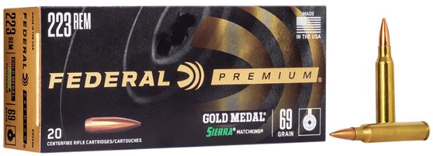 Picture of Federal GM223M Premium Gold Medal 223Rem 69gr Sierra MatchKing BTHP 20 Per Box/10 Case