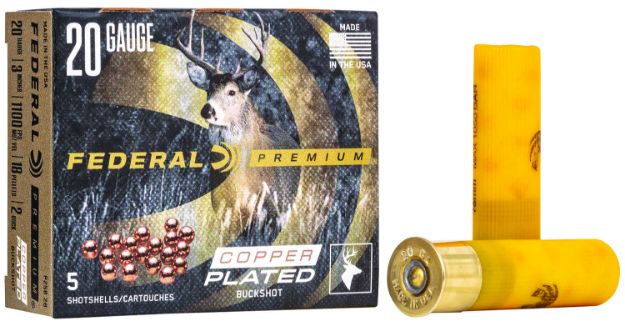 Picture of Federal P2582B Premium Magnum 20Gauge 3" 18Pellets 1 1/4oz 2BuckShot 5 Per Box/50 Case