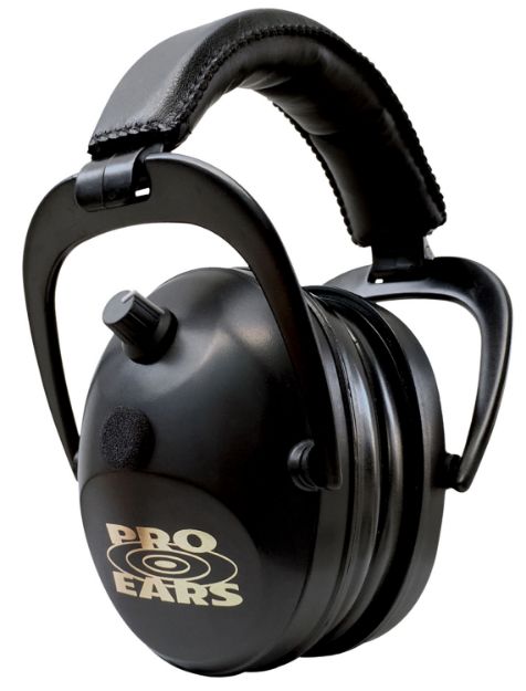 Picture of Pro Ears PEG2SMB Gold II 26 Electronic Muff 26 dB Over the Head Black/Gold Adult 1 Pair