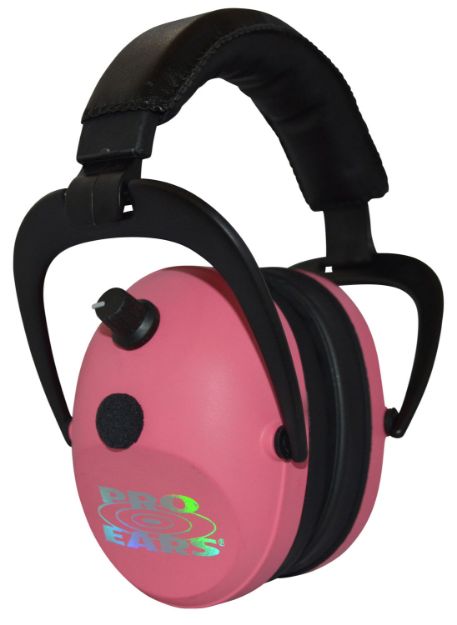 Picture of Pro Ears PEG2SMP Gold II 26 Electronic Muff 26 dB Over the Head Pink/Black Adult 1 Pair