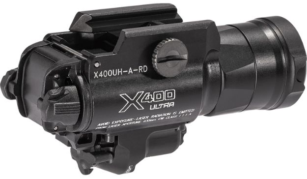 Picture of SureFire X400UHARD X400UH-A-RD Ultra Masterfire Black Anodized 1000 Lumens White LED/Red Laser