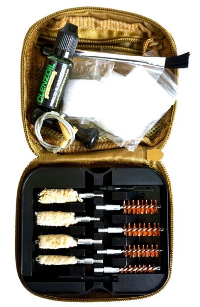 Picture of Clenzoil 2076 Field & Range Cleaning Kit Multi-Caliber Pistol/17 Pieces Tan