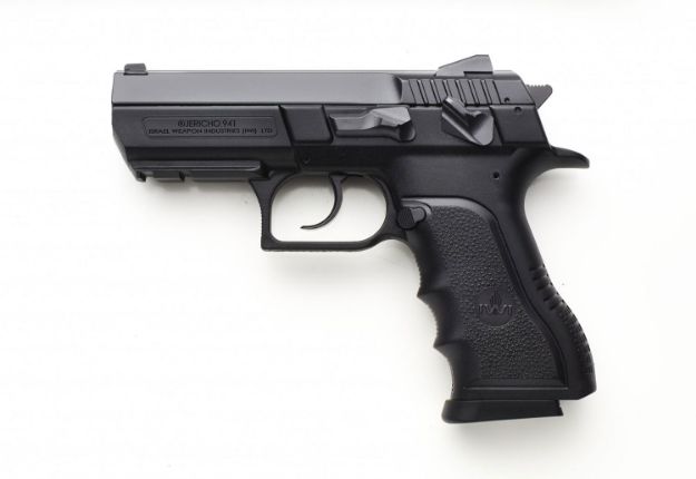 Picture of IWI US J941PSL910-II Jericho 941 Enhanced 9mm Luger Caliber with 3.80" Barrel, 10+1 Capacity, Overall Black Finish, Picatinny Rail Frame, Serrated Steel Slide & Polymer Grip