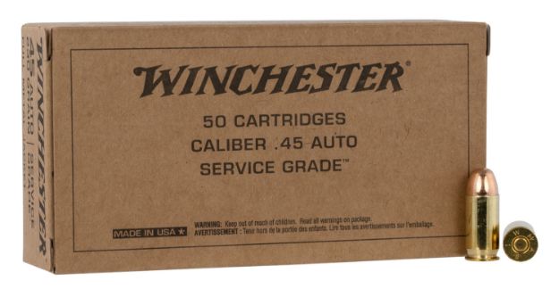 Picture of Winchester Ammo SG45W USA Service Grade 45ACP 230gr Full Metal Jacket 50 Per Box/10 Case