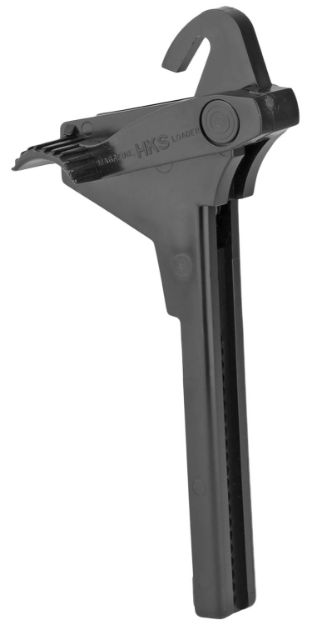 Picture of HKS 943 Single Stack Mag Loader Adjustable Style made of Plastic with Black Finish for 380 ACP Pistols