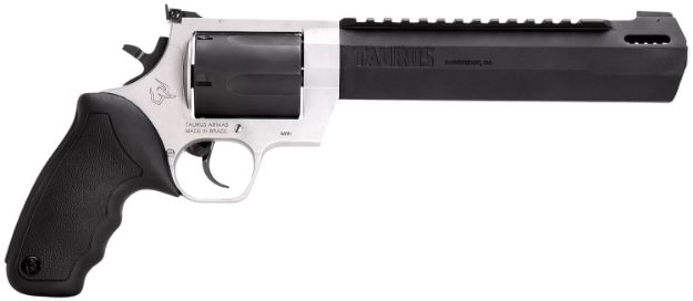 Picture of Taurus 2460085RH Raging Hunter  460 S&W Mag 5rd 8.37" Matte Black Oxide Cylinder & Barrel Matte Stainless Steel Frame Black Rubber with Integrated Cushion Insert Grip