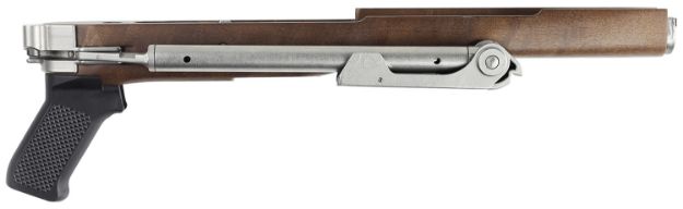 Picture of Samson 10-00001-00 A-TM Folding Stock Stainless Steel & Walnut Finish with Black Polymer Grip for Ruger Mini-14, Ruger Mini Thirty Right Hand (Rifle Parts NOT Included)