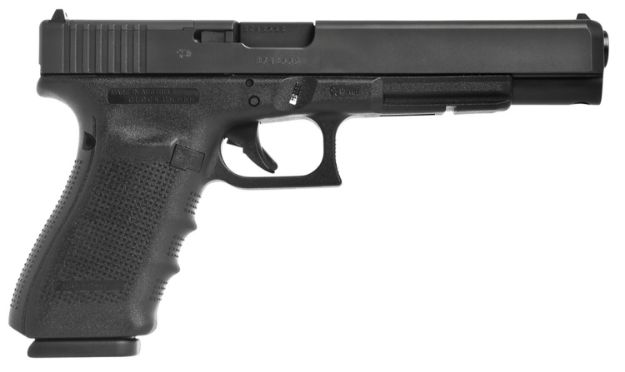 Picture of Glock UG4030101MOS G40 Gen4 Competition MOS 10mm Auto 10+1 6.02" Steel Barrel, Matte Black MOS Cut/Serrated Steel Slide, Black Polymer Frame w/Picatinny Rail, Black Interchangeable Backstrap Grip