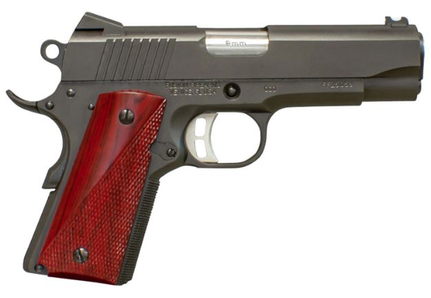 Picture of Fusion Firearms 1911CCO45 Freedom CCO Carry 45 ACP 7+1 4.25" Chrome-Lined Steel Barrel Black Oxide Serrated Slide Black Oxide Steel Frame w/Beavertail Red Cocobolo Grips Right Hand