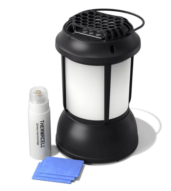 Picture of Thermacell PSLL2 Patio Shield Lantern Mosquito Repeller Black Effective 15 ft Odorless Scent Repels Mosquito Effective Up to 12 hrs