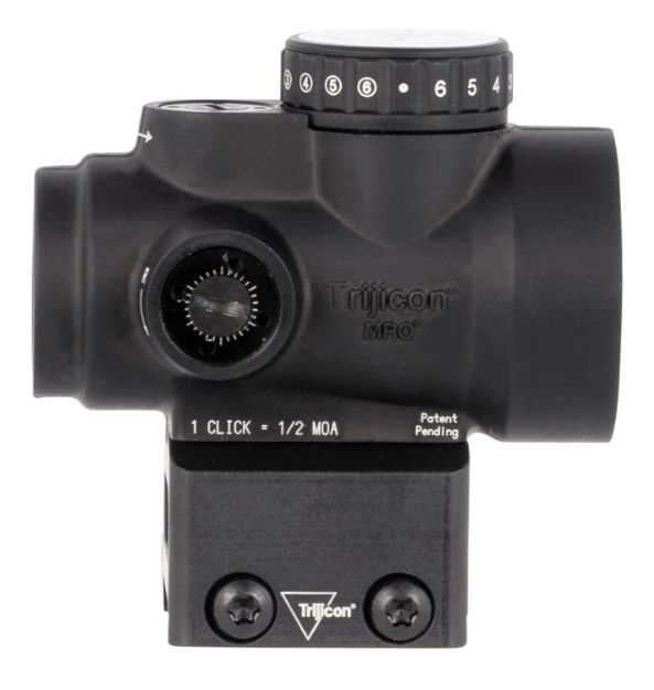 Picture of Trijicon 2200052 MRO HD Matte Black 1 x 25 mm 2 MOA Red Dot/68 MOA Circle Multi Reticle Full Cowitness Mount