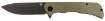 Picture of Templar Knife PFMGN321 Paladin  3.27" Folding Drop Point Plain Black Powder Coated D2 Steel Blade, 4.40" Green Micarta Handle Includes Pocket Clip