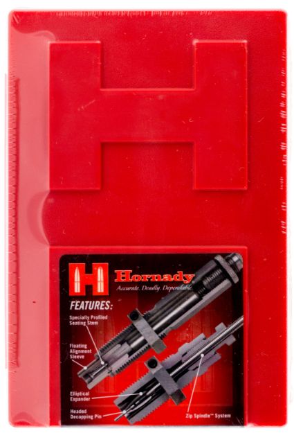 Picture of Hornady 546329 Custom Grade Series III 2 Die Set for 28 Nosler Includes Sizing Seater