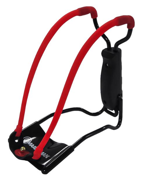 Picture of Marksman 3055 Marksman 3055 Folding Slingshot Red Hyper-Velocity Band Black Molded Handle