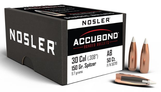 Picture of Nosler 56719 AccuBond  30Cal 150gr Spitzer Point Boat Tail 50/Box