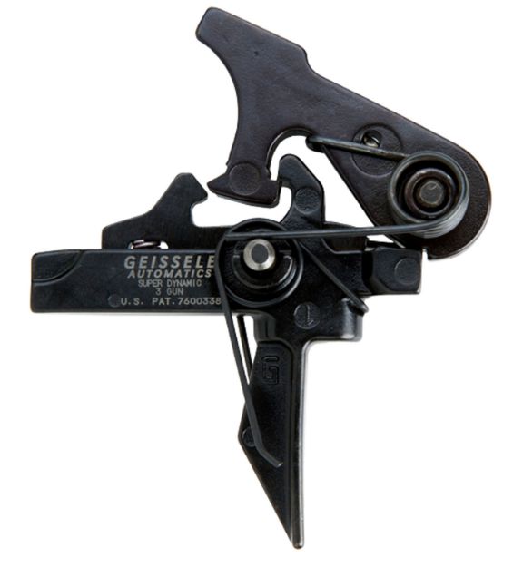 Picture of Geissele Automatics 05166 SD 3 Gun Flat Trigger with 4.50-5.50 lbs Draw Weight & Black Oxide Finish for AR-15/AR-10