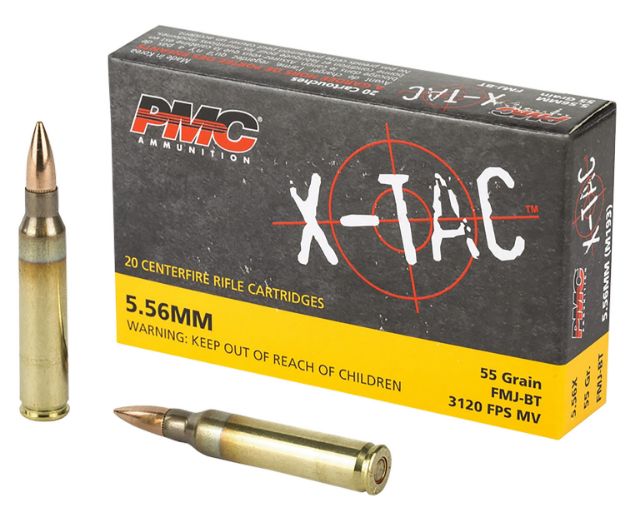 Picture of PMC 556X X-Tac  5.56x45mmNATO 55gr Full Metal Jacket Boat Tail 20 Per Box/50 Case