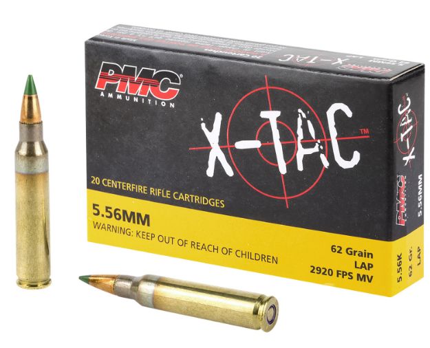 Picture of PMC 556K X-Tac  5.56x45mmNATO 62gr Light Armor Piercing 20 Per Box/50 Case