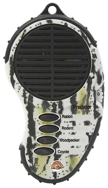 Picture of Cass Creek 334 Mini Electronic Predator Electronic Call Coyote/Rabbit/Rodent/Woodpecker Sounds Attracts Predators Brown Plastic