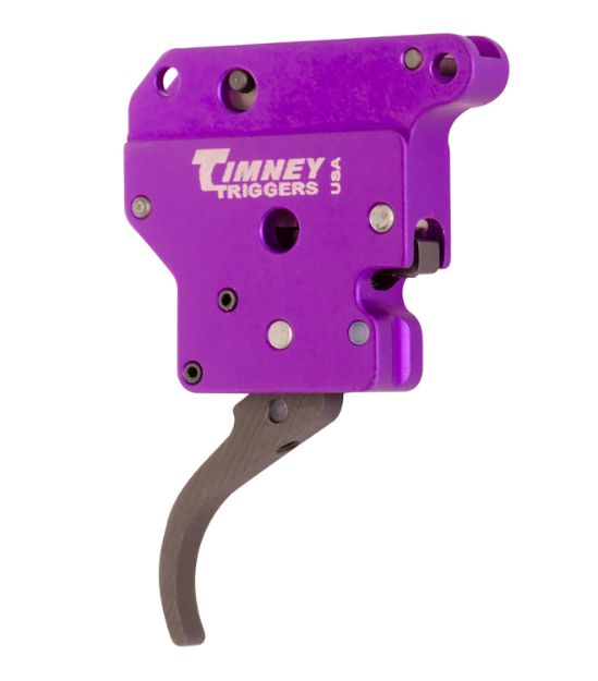 Picture of Timney Triggers 502B Benchrest Trigger  Single-Stage Curved Trigger with 3-6 oz Draw Weight & Purple/Black Finish for Remington 700