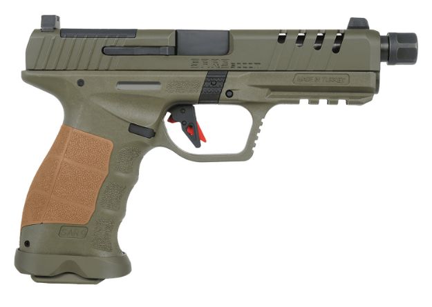 Picture of SAR USA SAR9SOCOMOD10 SAR9 SOCOM 9mm 10+1 5.20" Steel Slide OD Green Polymer Grip