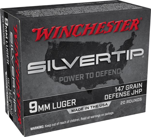 Picture of Winchester Ammo W9MMST2 Silvertip  9mmLuger 147gr Silvertip Jacket Hollow Point 20 Per Box/10 Case