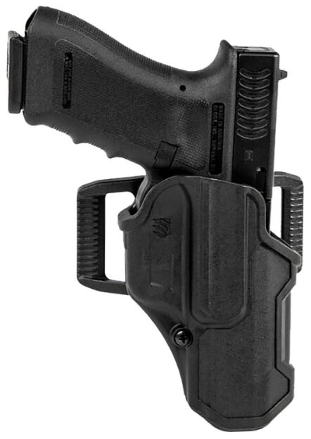 Picture of Blackhawk 410713BKR T-Series L2C Non-Light Bearing OWB Black Polymer Belt Loop/Clip Compatible w/Glock 20/21/37/38 Right Hand