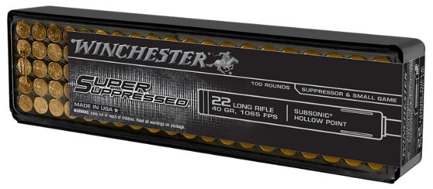 Picture of Winchester Ammo SUP22LRHP Super Suppressed  22LR 40gr Lead Hollow Point 100 Per Box/20 Case