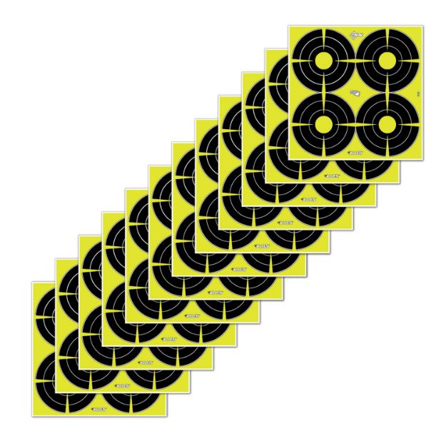 Picture of EZ-Aim 15218 Splash Reactive Target SPOT Paper Hanging 12" x 12" Black/Yellow 12 PK